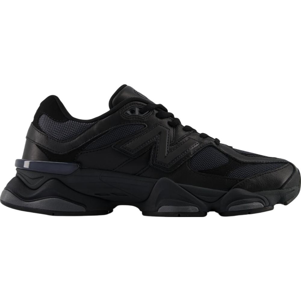 New Balance 9060 Triple Black Leather Men's