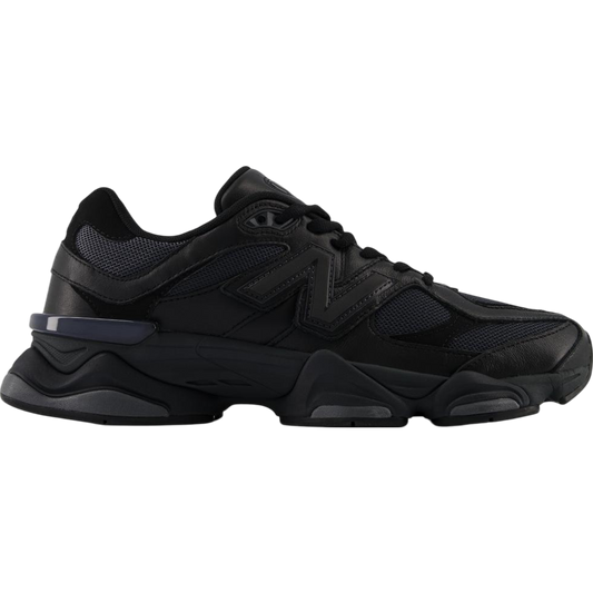 New Balance 9060 Triple Black Leather Men's